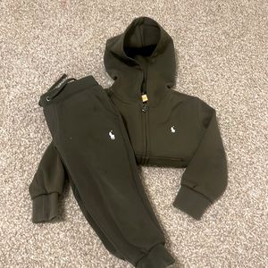 Olive green polo sweatsuit